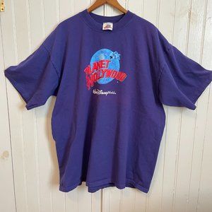 Vintage 90s Planet Hollywood Disney World T Shirt Purple Size XL Made In USA